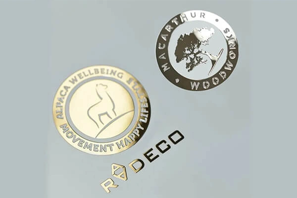 Metal decal with thin decorative metallic finish - Himgo