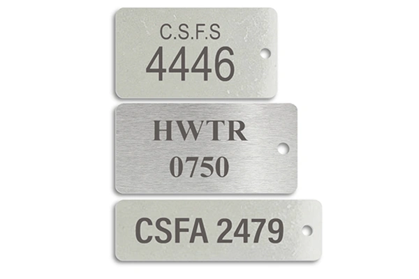 Industrial metal label for machinery and equipment - Himgo