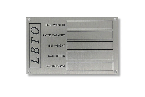 Blank metal nameplates with precision-cut holes - Himgo