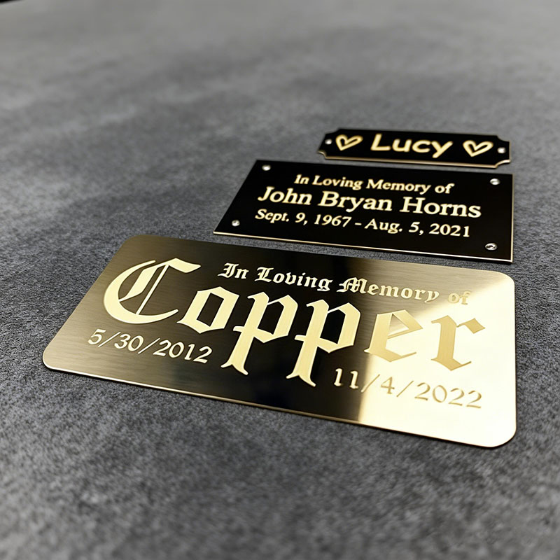 Engraved metal nameplates for industrial identification and permanent marking - Himgo