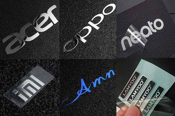 Custom metal sticker applications across cars electronics equipment and branded products - Himgo