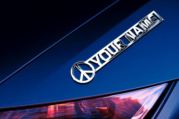 Metal sticker for cars mounted on vehicle surface - Himgo