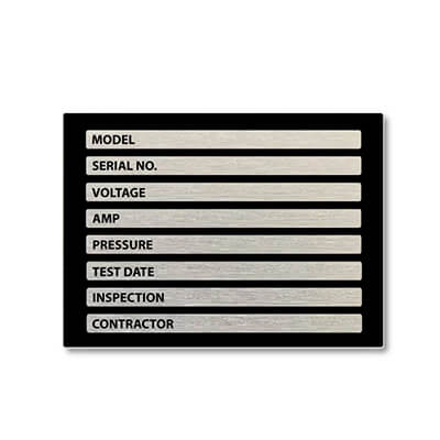Custom Engraved Metal Labels for Products & Branding