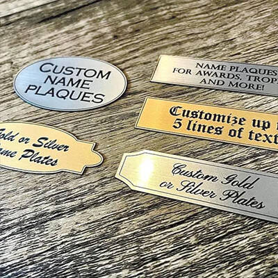 Personalized Engraved Metal Labels for Business Use