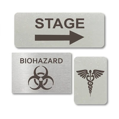Engraved Custom Metal Labels for Equipment & Tools