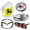Brushed-metal-car-emblem-with-strong-adhesive-backing