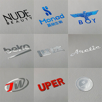 Custom-metal-logo-sticker-with-brushed-finish-for-branding
