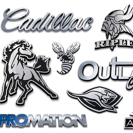 Electroplated-metal-emblem-for-sports-car-rear