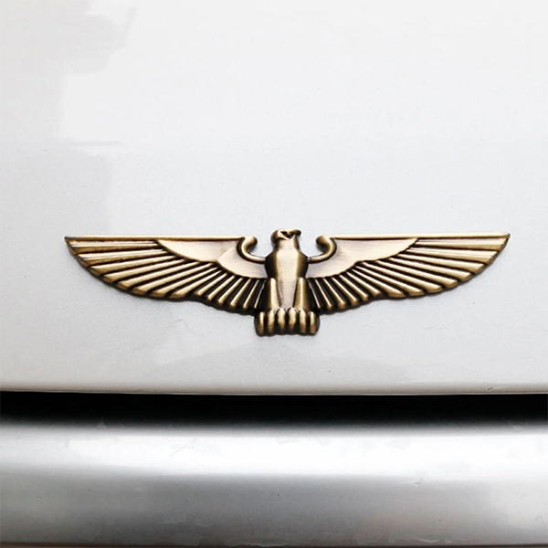 Gunmetal Finish Metal Decal Badges for Automotive Branding