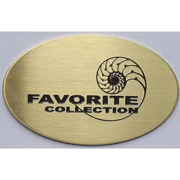 Gunmetal Metal Decal Badge for Industrial Equipment – Custom Sizes