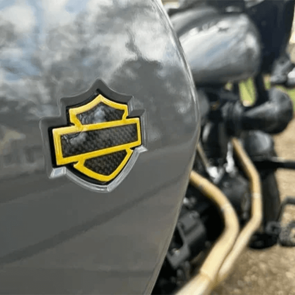 Custom-OEM-motorcycle-emblem-samples-in-various-finishes