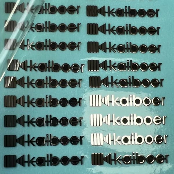 Industrial Equipment Metal Logo Stickers – Durable Aluminum, MOQ 500