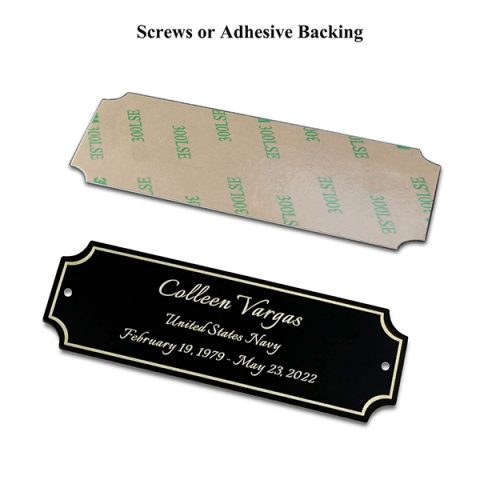 Adhesive-Backed Metal Nameplates – Easy to Install on Flat Surfaces