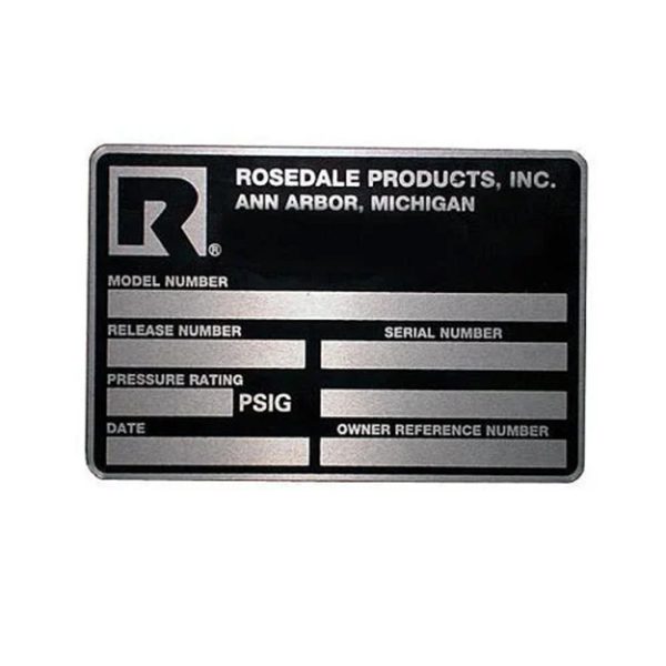 Anodized Aluminum Nameplates–Corrosion Resistant