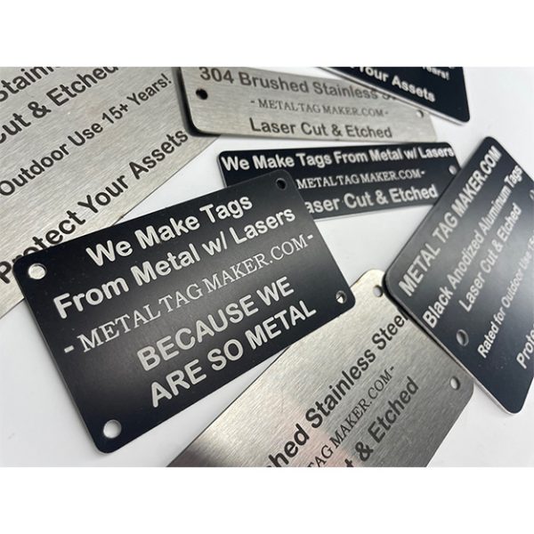 Laser Engraved Metal Nameplates – Industrial Grade 2"x5"