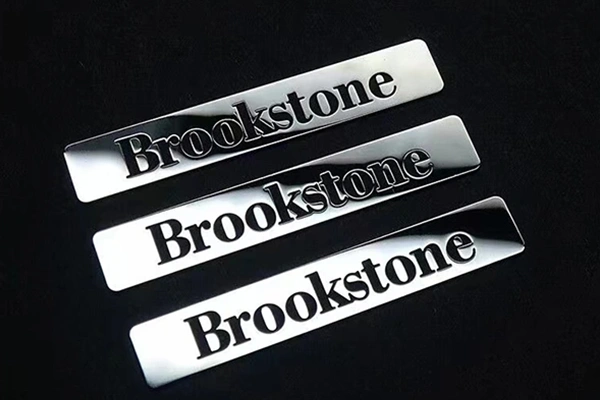 custom 3D metal logo emblems used for automotive and machinery branding
