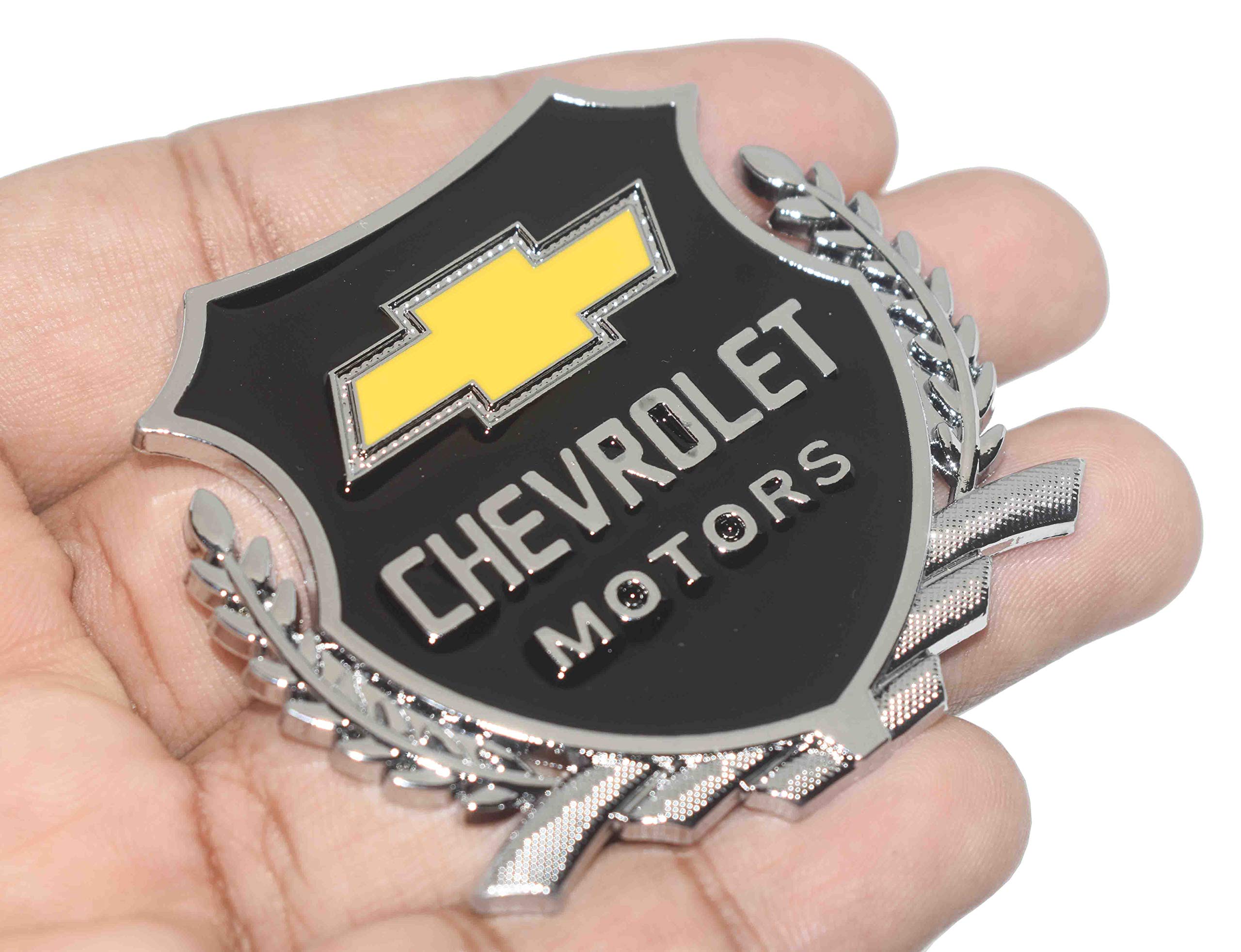3D metal emblem details with raised logo recessed background and mounting option