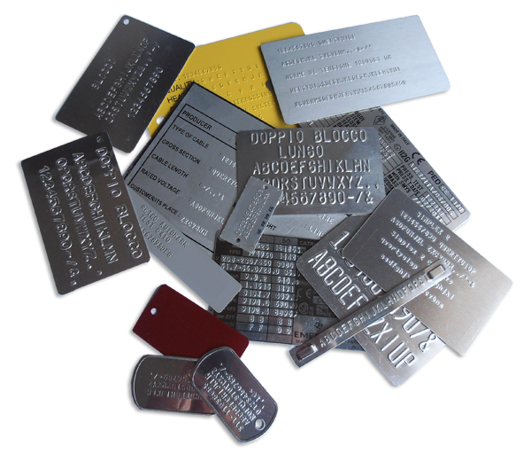 Engraved stainless steel equipment label with serial number - Himgo