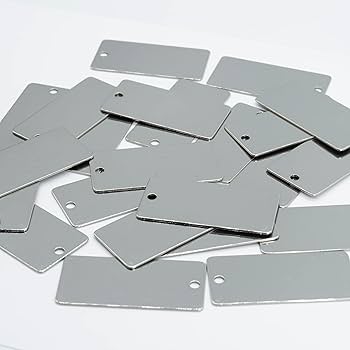 Blank brushed aluminum nameplates in different sizes - Himgo