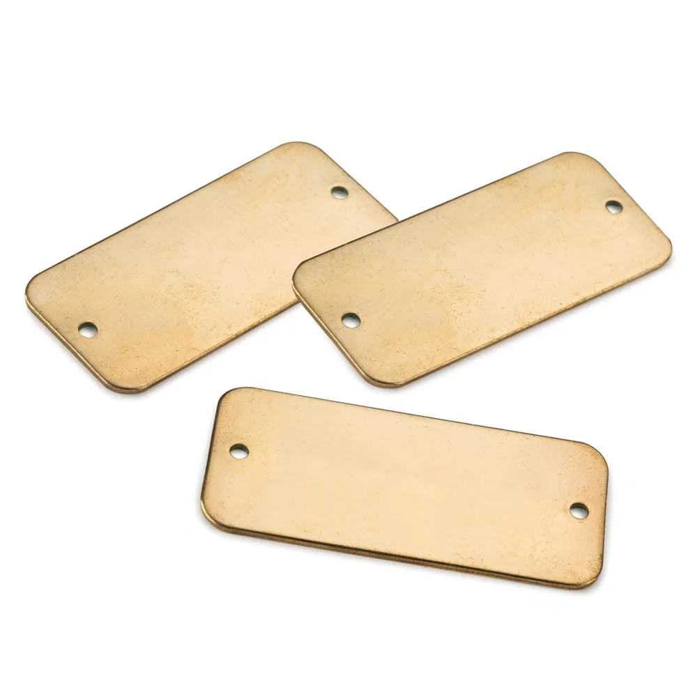 	Anodized aluminum blank nameplates for later engraving - Himgo