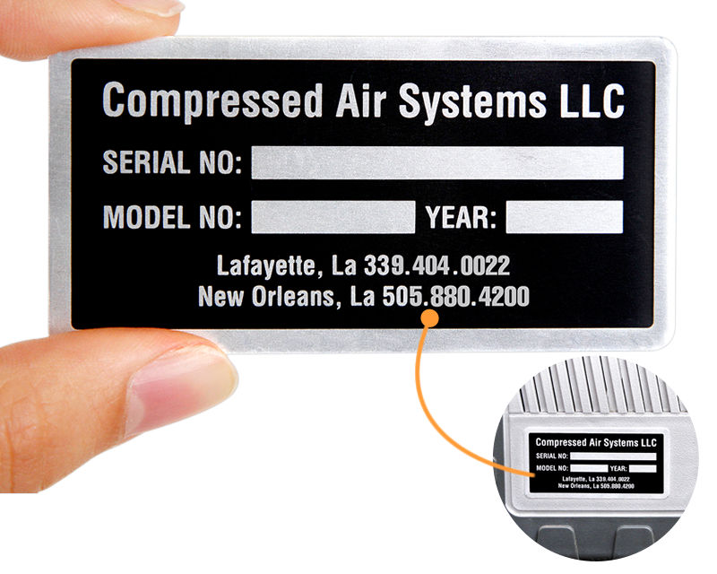 QR code metal label for asset tracking on industrial equipment - Himgo