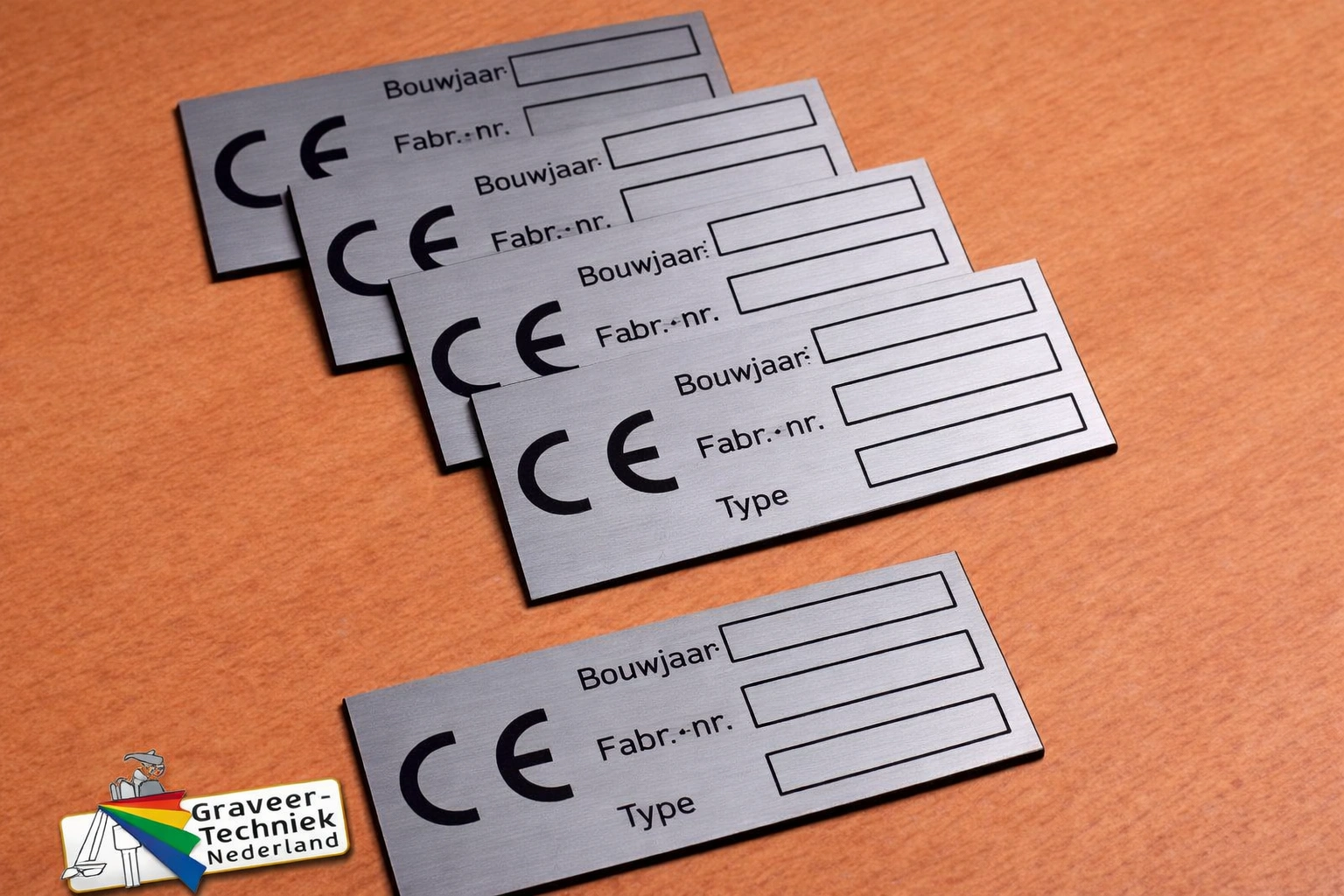 Industrial metal labels for control boxes switches ports and warning areas
