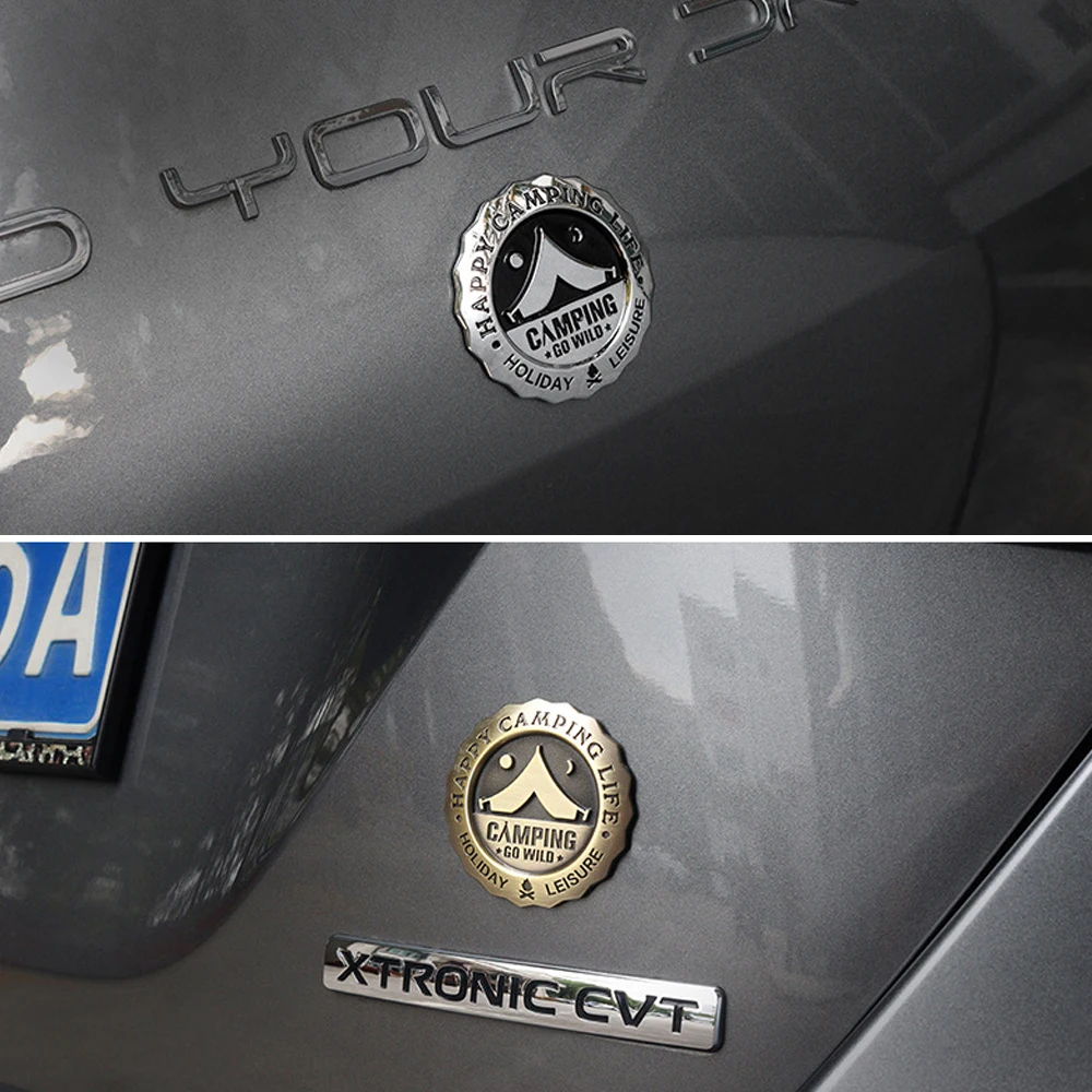 Metal stickers for cars compared with custom 3D metal emblems and vinyl stickers
