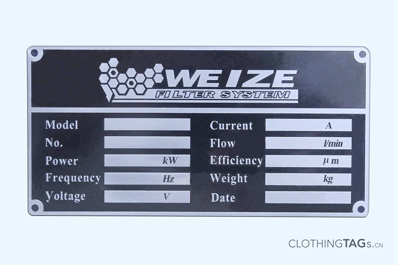 	High-contrast warning metal label for factory equipment - Himgo