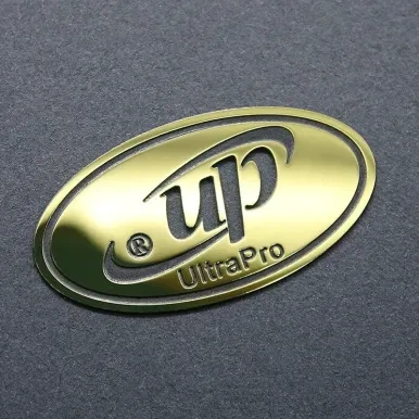 Brass metal logo plate for decorative product branding - Himgo