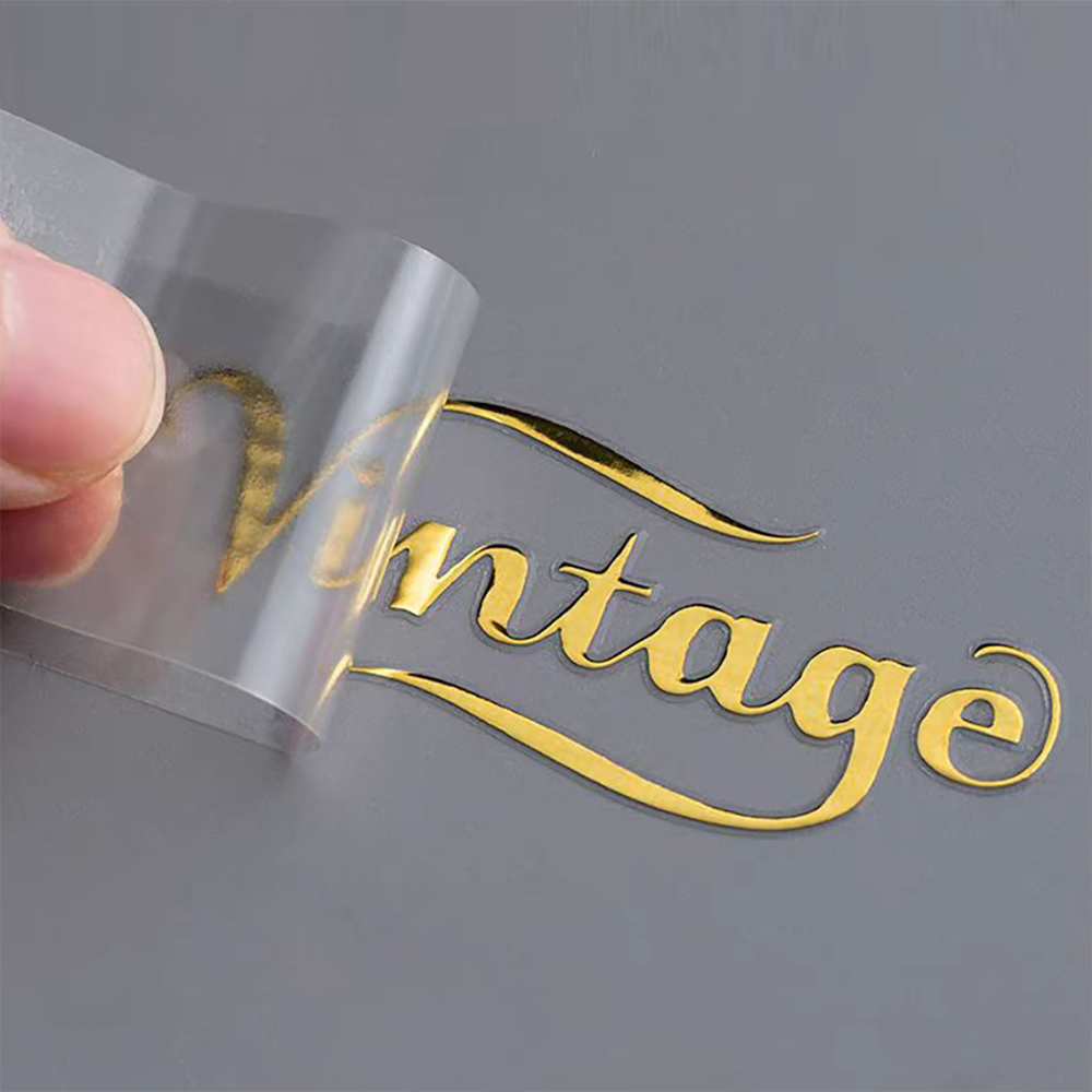 Custom metal label stickers with adhesive backing for product surfaces - Himgo